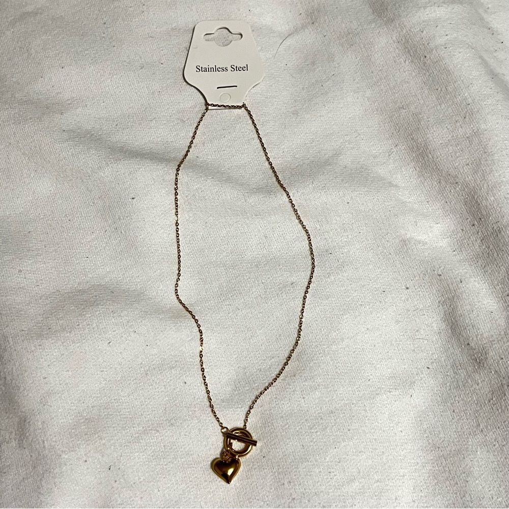 Trendy Jewels Gold Heart Necklace